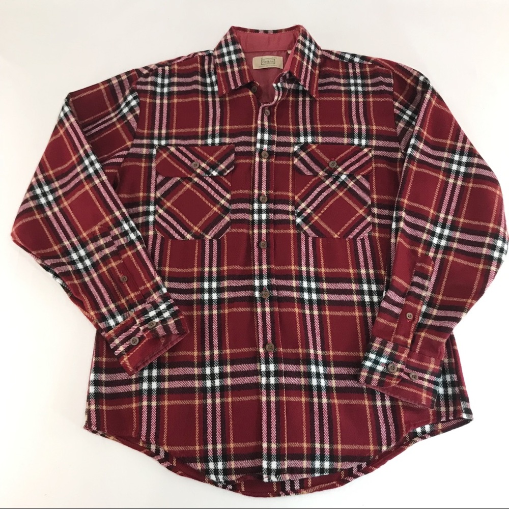 Vintage sears plaid flannel shirt